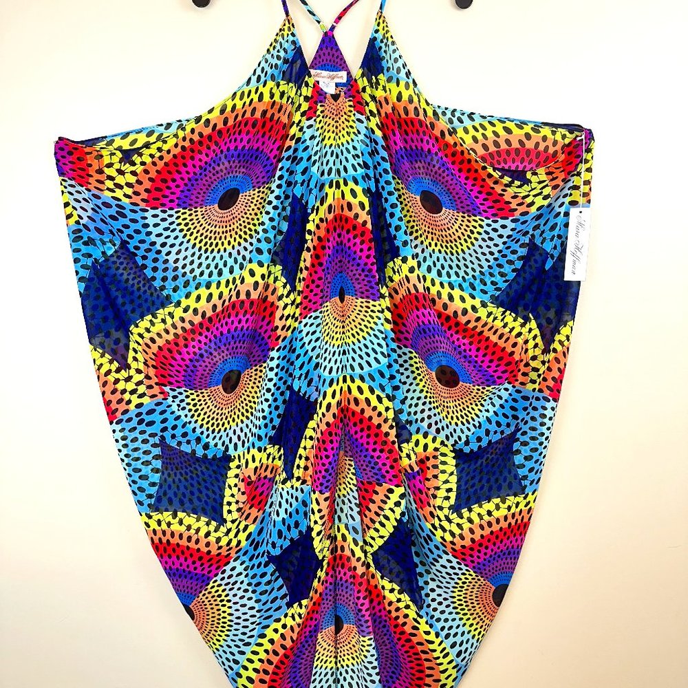 MARA HOFFMAN ELECTROLIGHT BLUE COVER-UP